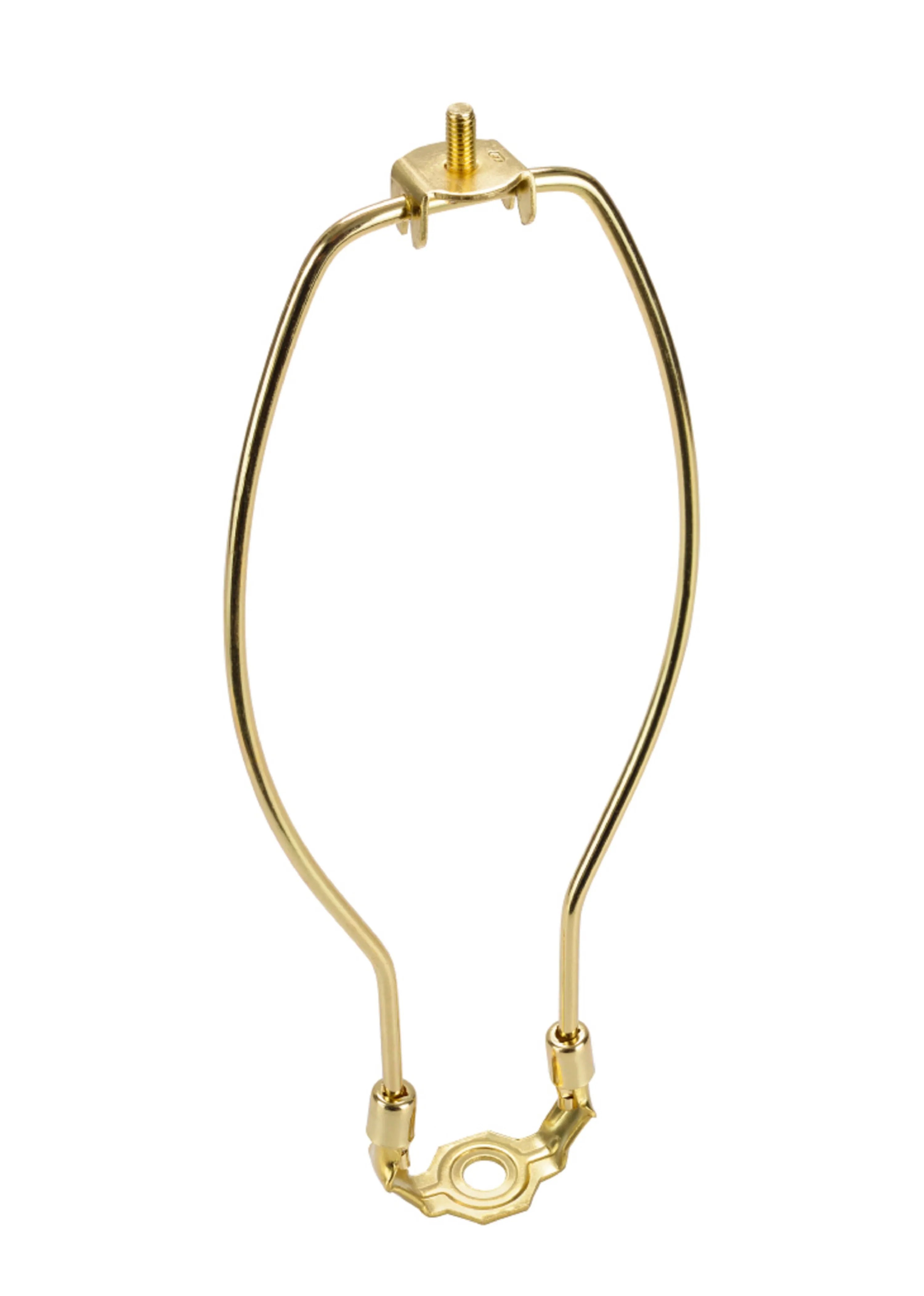 # 20006-16 10" Lamp Harp with Saddle in Polished Brass Finish, 6 Pack