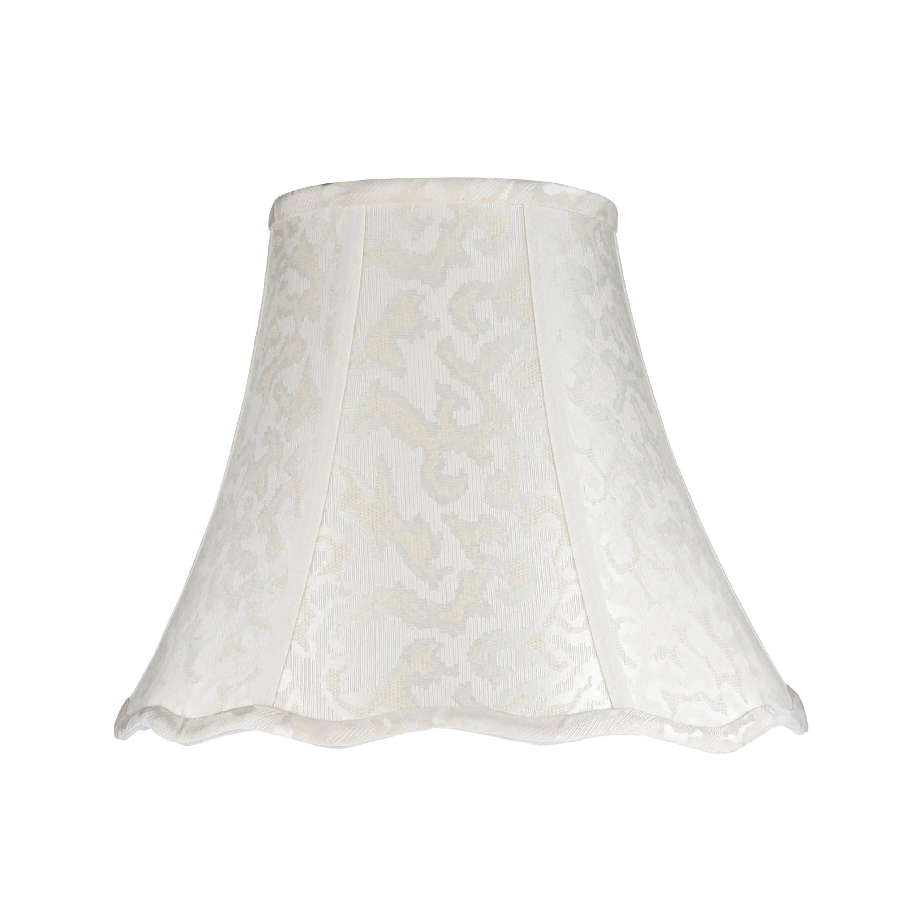 # 30101 Transitional Bell Shape Spider Construction Lamp Shade in Off White Textured Fabric, 14" wide (7" x 14" x 11 1/2")