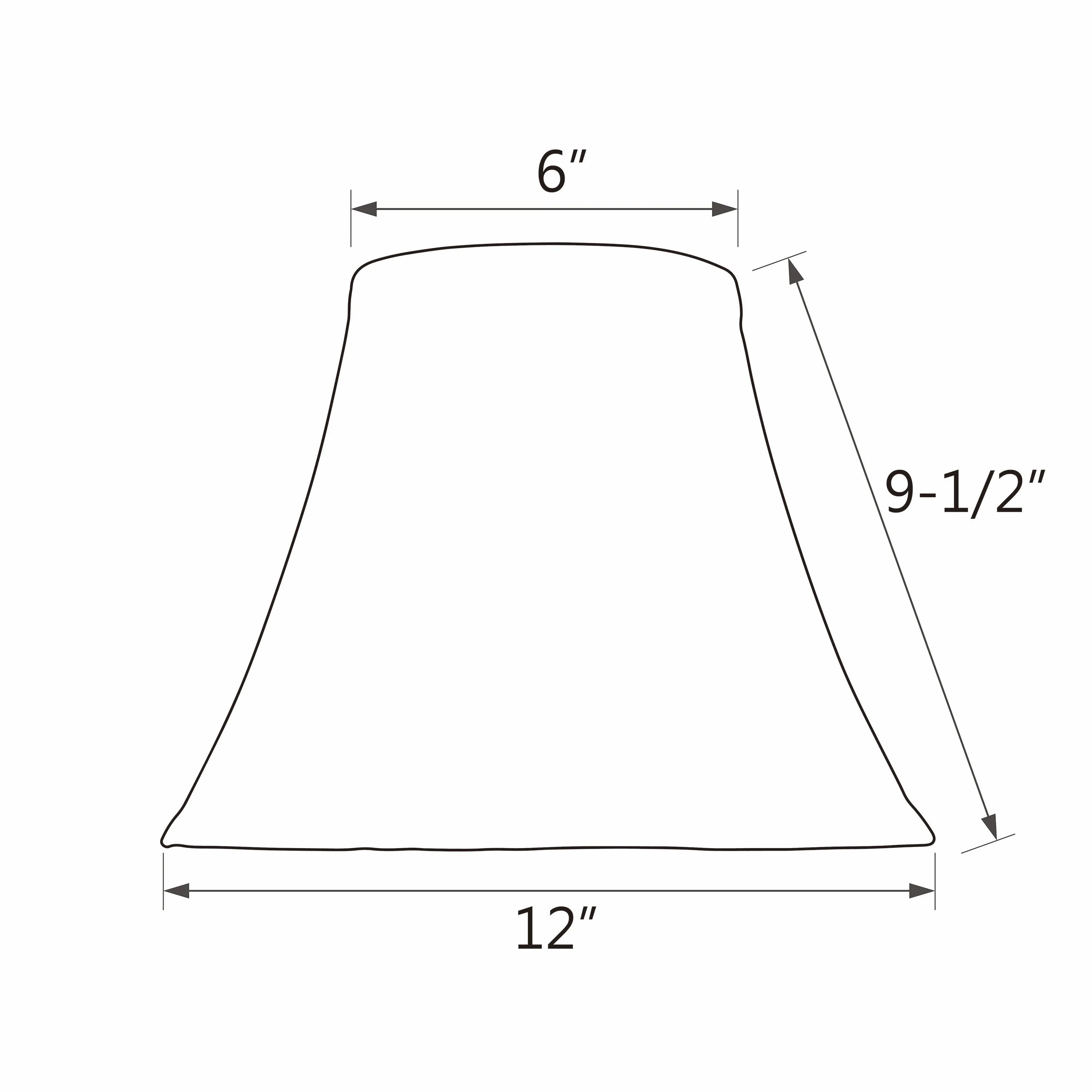 # 30168 Transitional Bell Shape Spider Construction Lamp Shade in Beige, 12" wide (6" x 12" x 9-1/2")