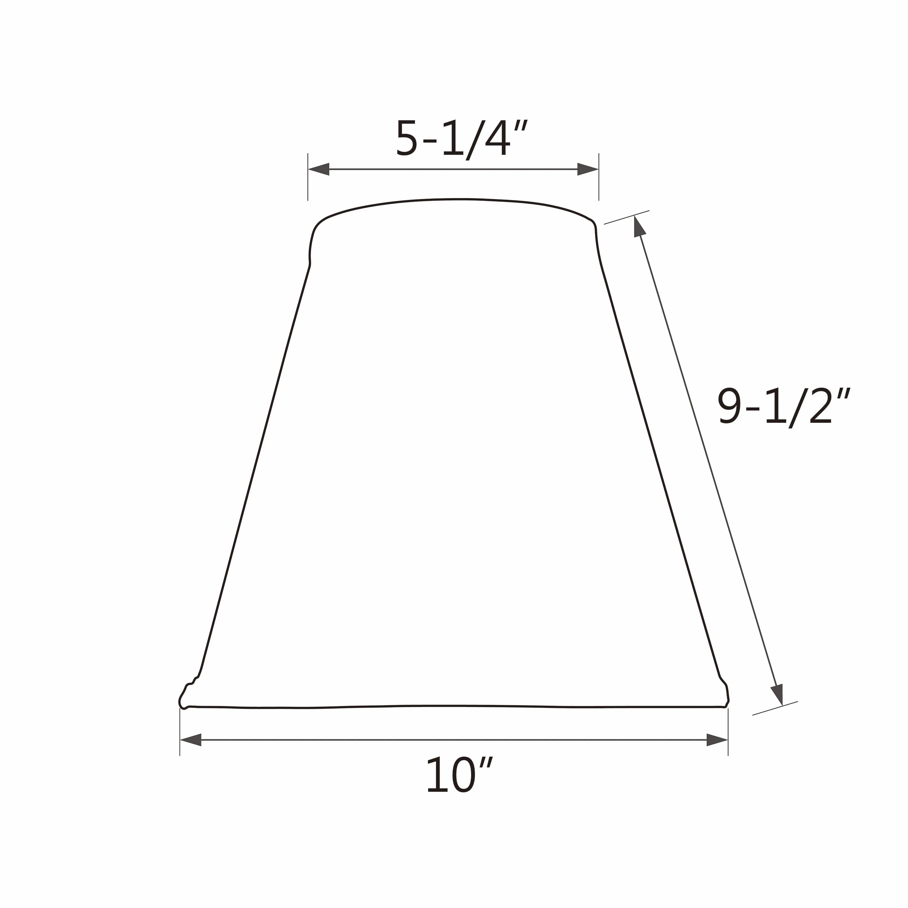 # 35006  Transitional Hexagon Bell Shape Spider Construction Lamp Shade in Black Cotton Fabric, 10" wide (5¼" x 10" x 9 1/2")