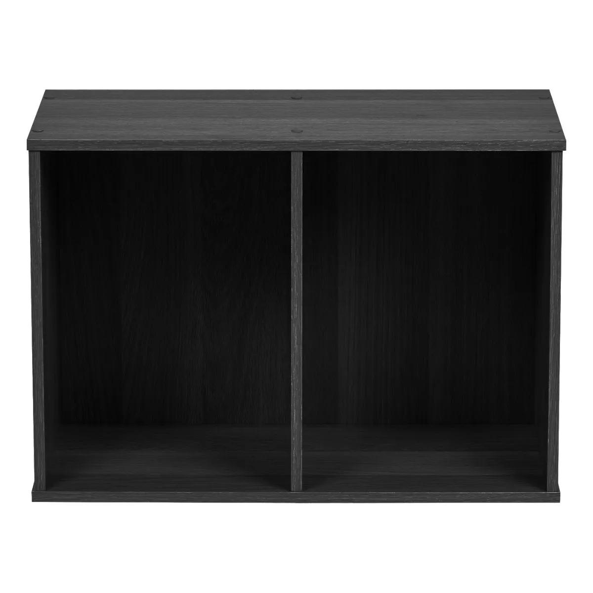 2-Tier Wood Storage Shelf, Black