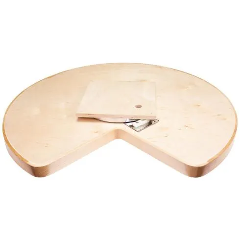 32" Kidney Lazy Susan With Pre-Installed 10" Cast Aluminum Swivel