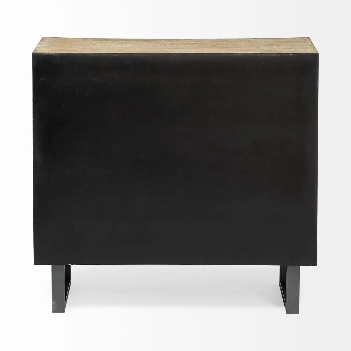 Bellefontaine Accent Cabinet Natural Wood | Cream Fabric
