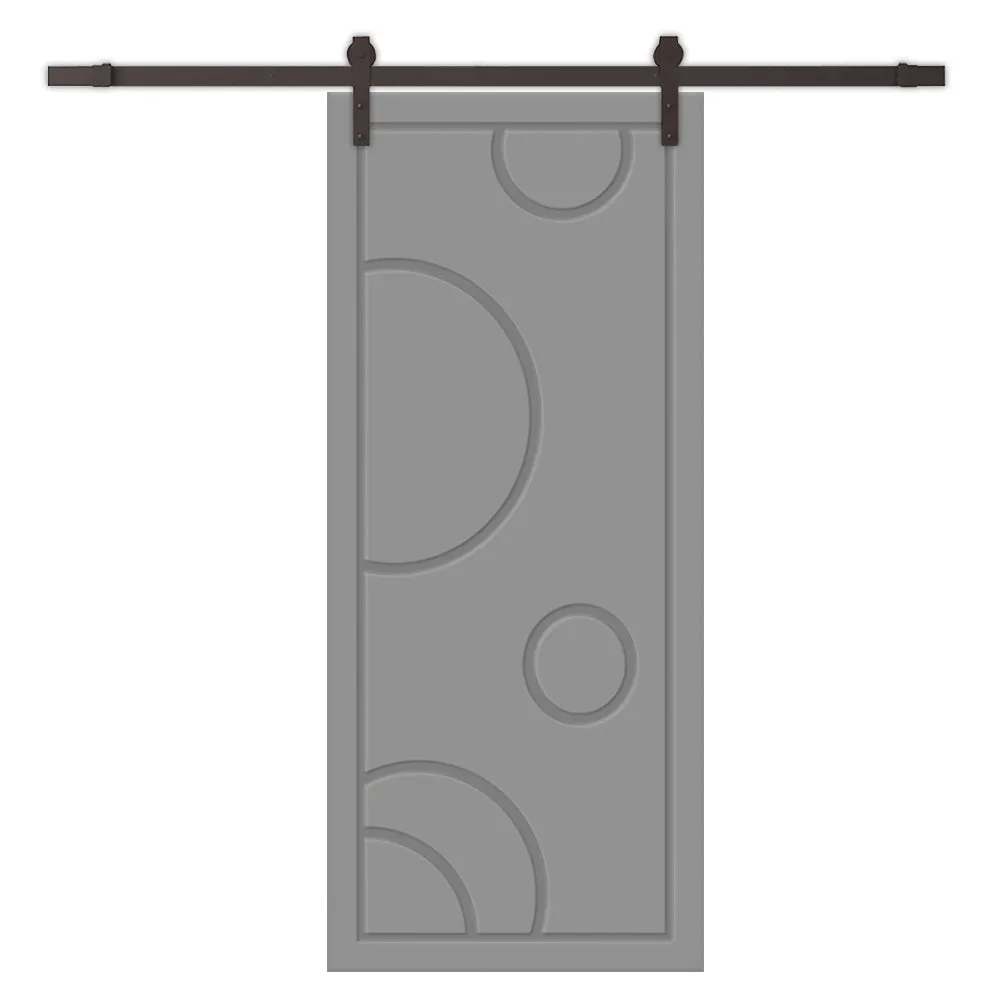 Composite MDF Sliding Barn Door with Hardware Kit