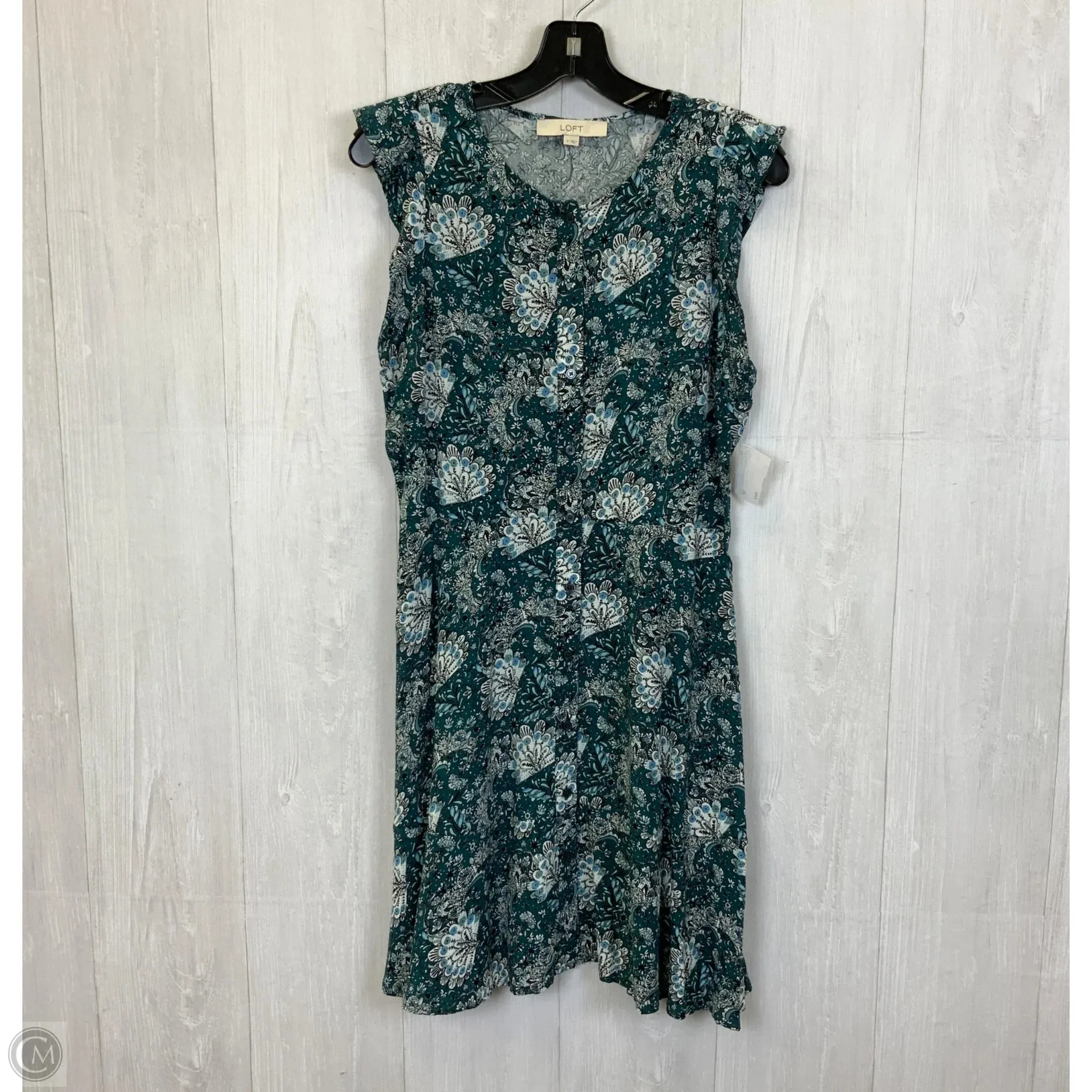 Dress Casual Midi By Loft In Green, Size: S