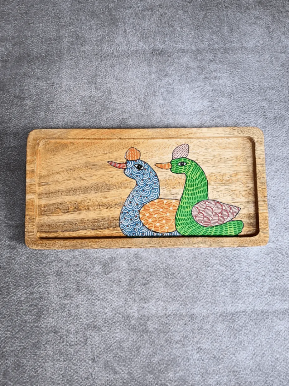 Gond Tray Birds Motif