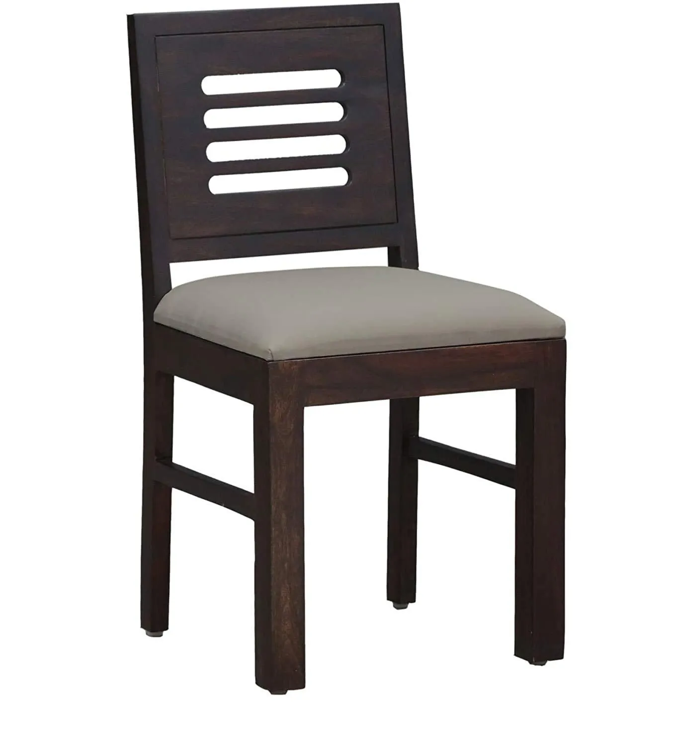 Indoplaza Sheesham Wood Urban 4 Seater Dining Table 4 Chairs with Cushion | Wooden Dining Room Sets Dinner Table Furniture for Living Room Home Hotels - Walnut Finish