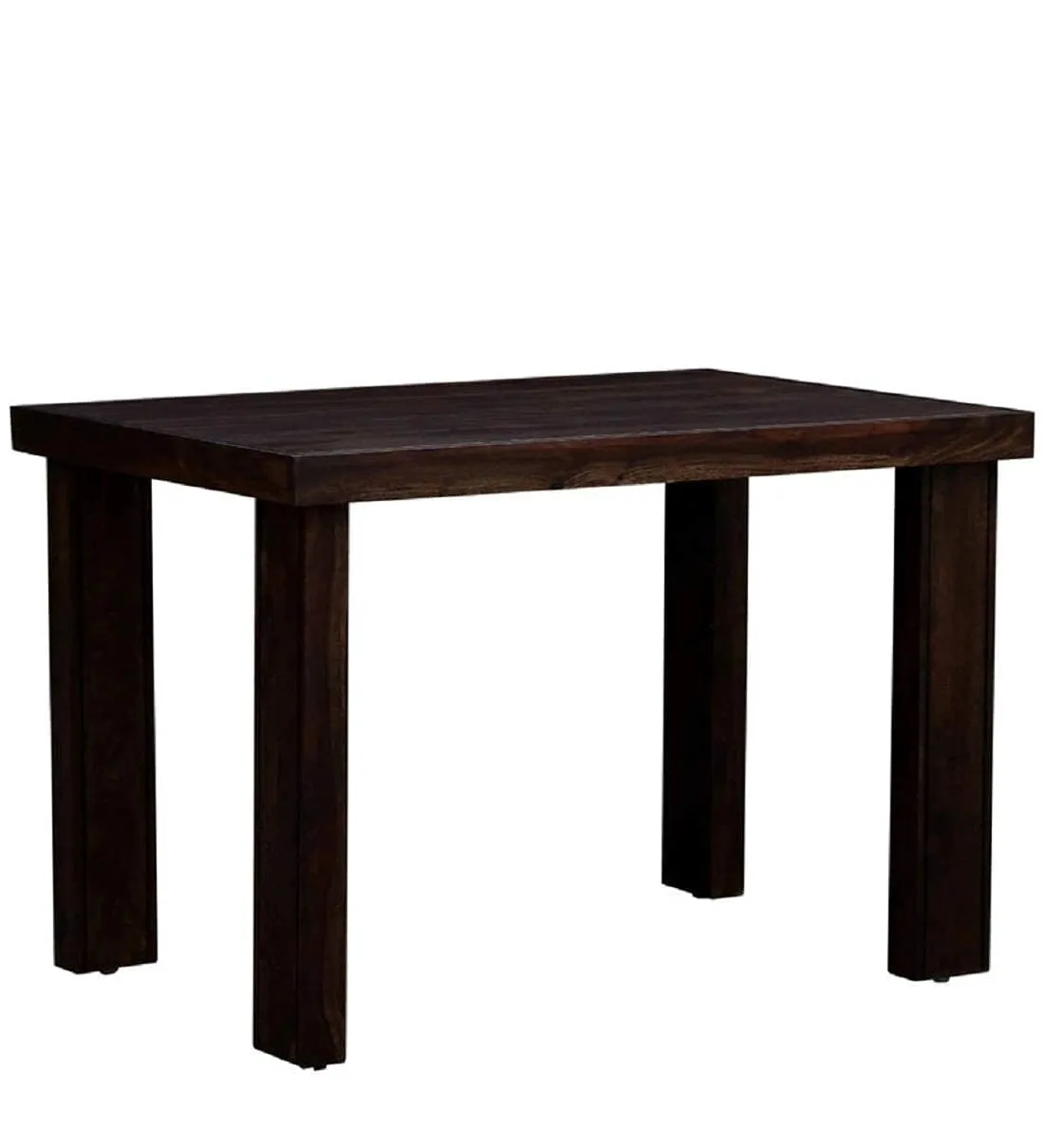 Indoplaza Sheesham Wood Urban 4 Seater Dining Table 4 Chairs with Cushion | Wooden Dining Room Sets Dinner Table Furniture for Living Room Home Hotels - Walnut Finish