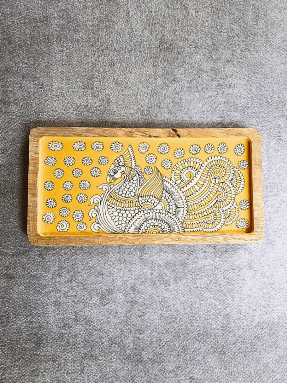 Kalamkari Tray Yellow