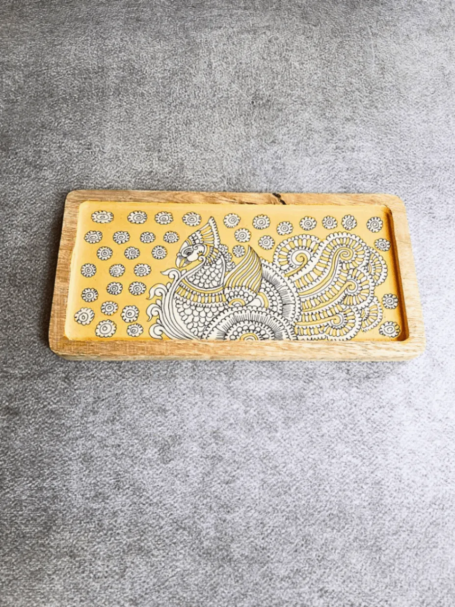 Kalamkari Tray Yellow