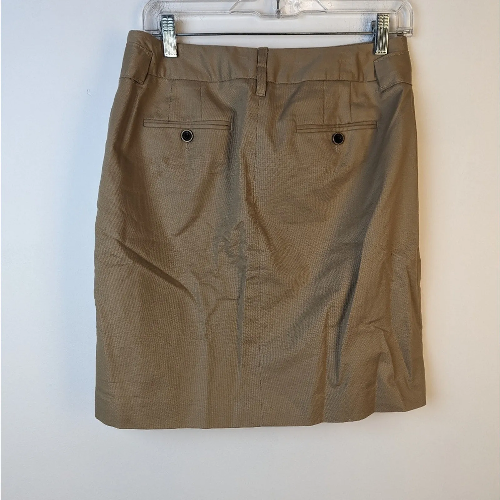 Loft Khaki Canvas Pencil Skirt - 6