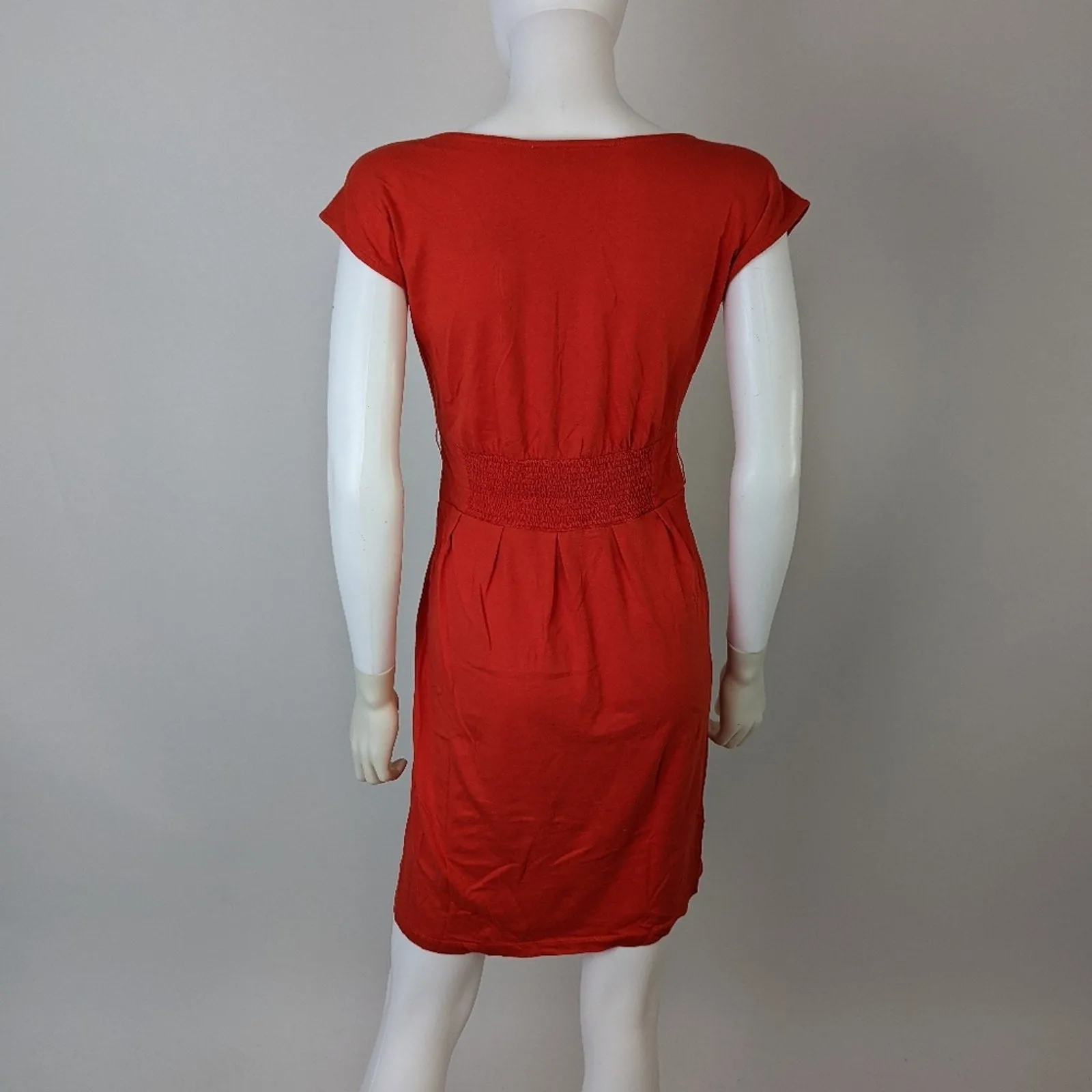 Loft Orange Midi Dress XS