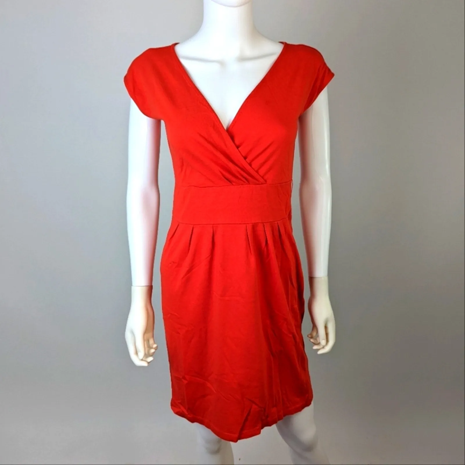 Loft Orange Midi Dress XS