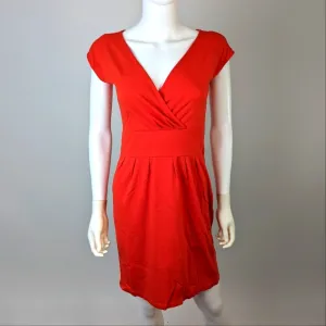 Loft Orange Midi Dress XS