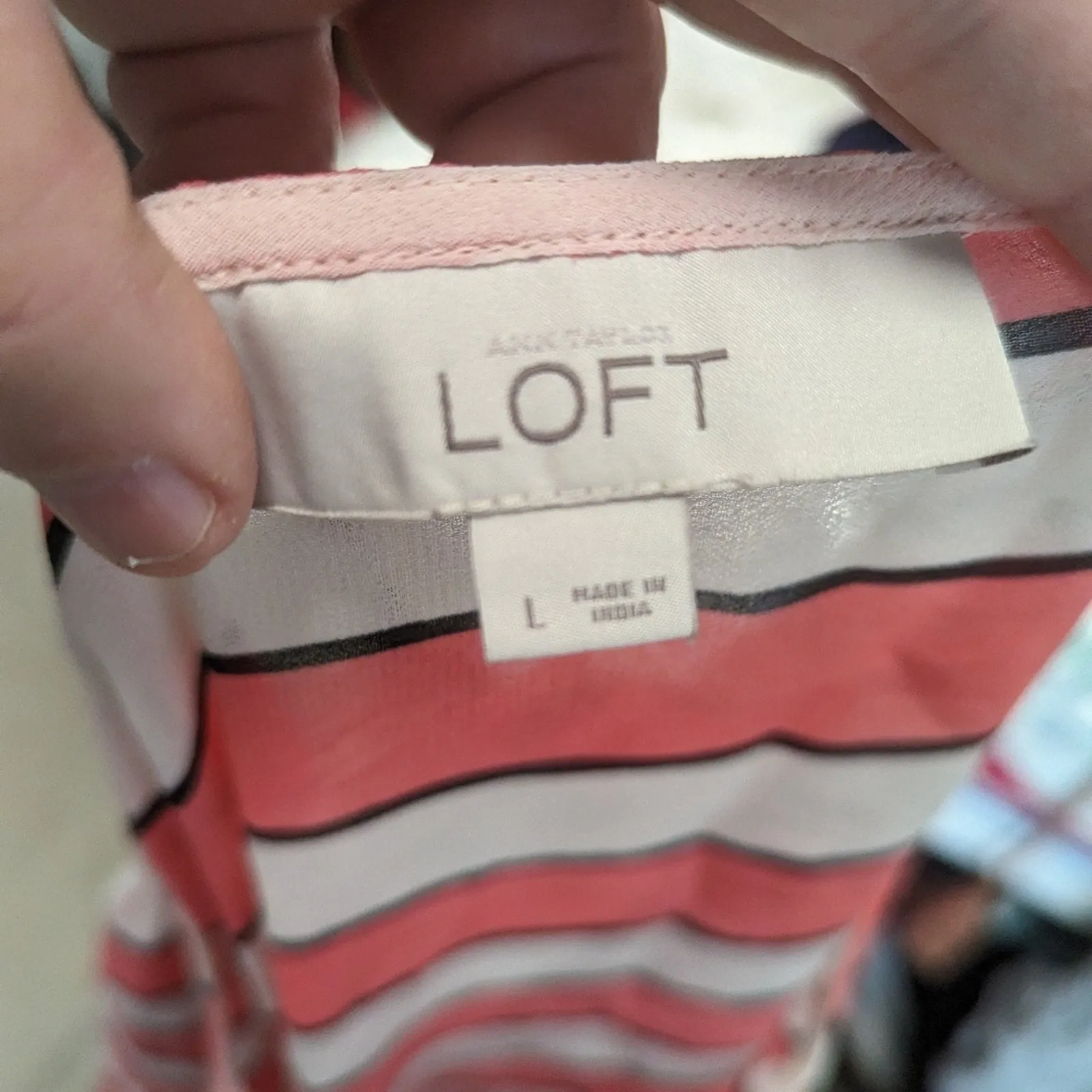 Loft Striped Sheer Top / Large