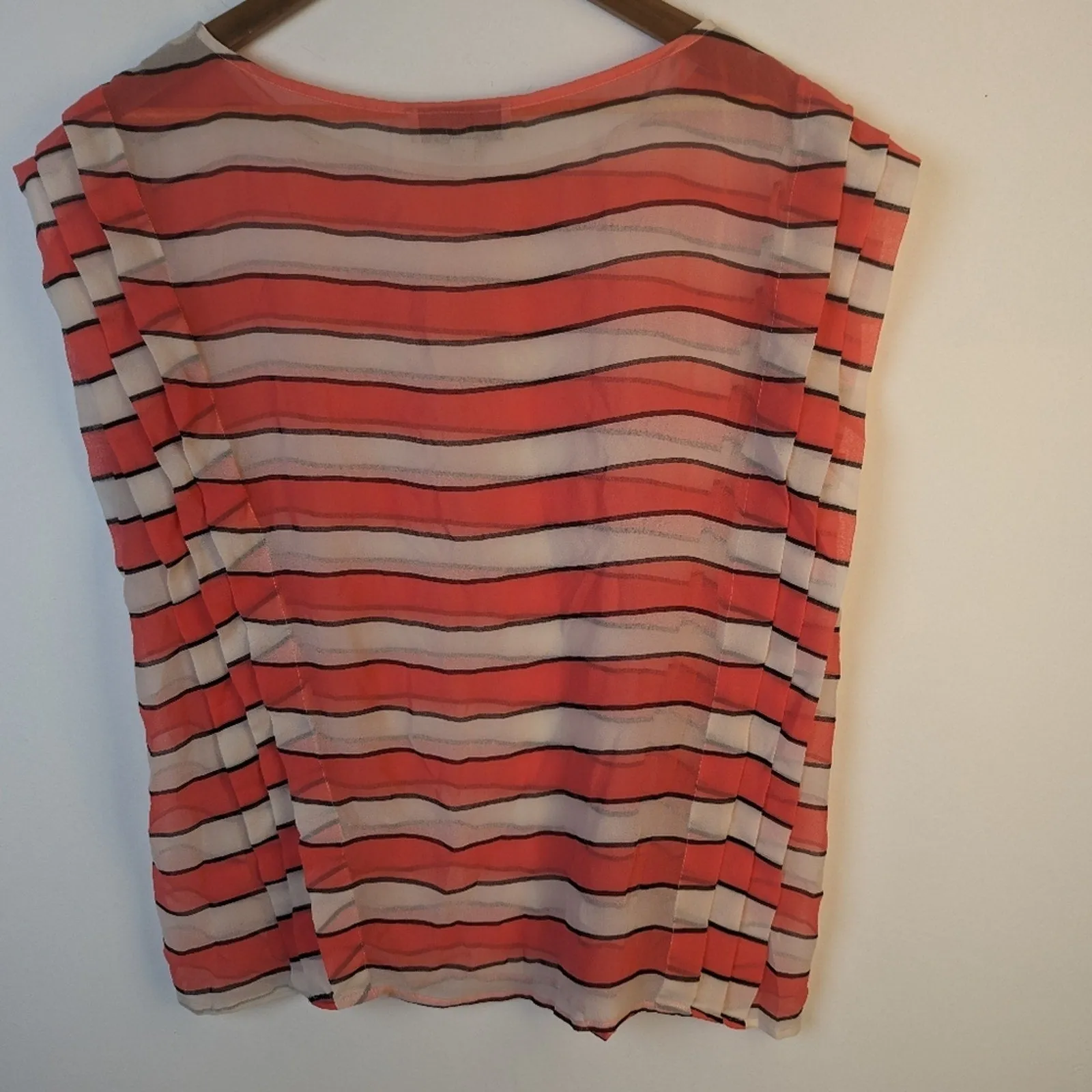 Loft Striped Sheer Top / Large
