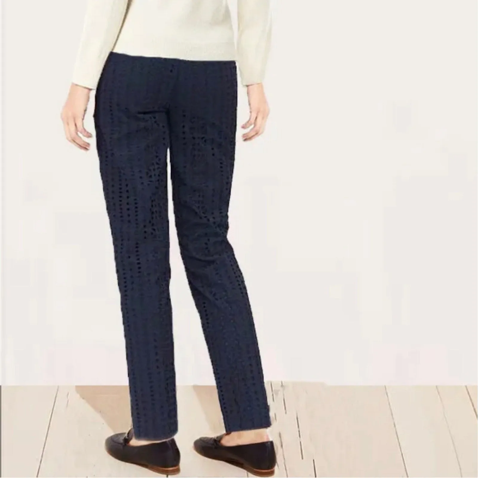 Loft Zoe Ankle Eyelet Pants - 2