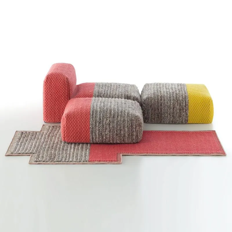 Mangas Space Square Plait Pouf