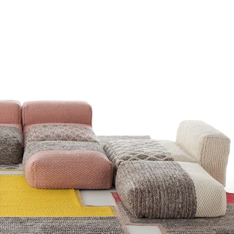 Mangas Space Square Plait Pouf
