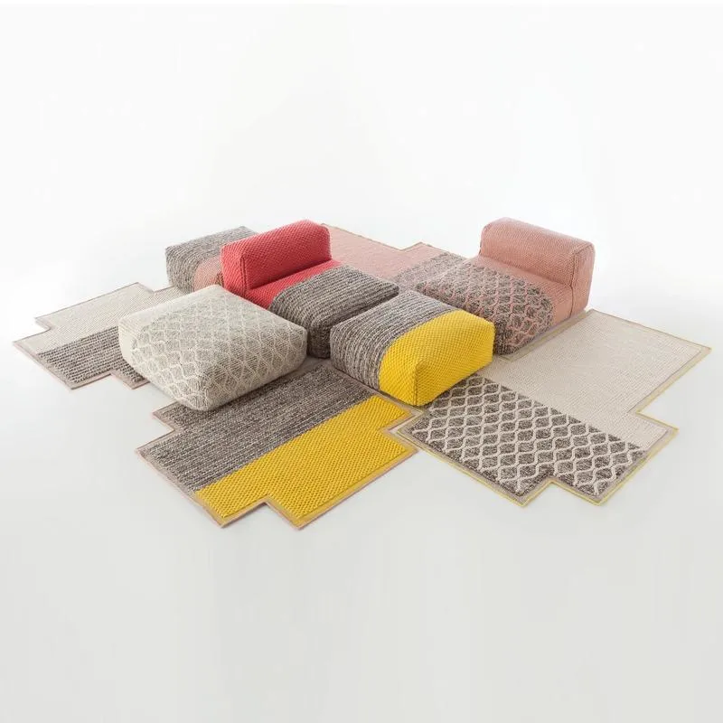 Mangas Space Square Plait Pouf
