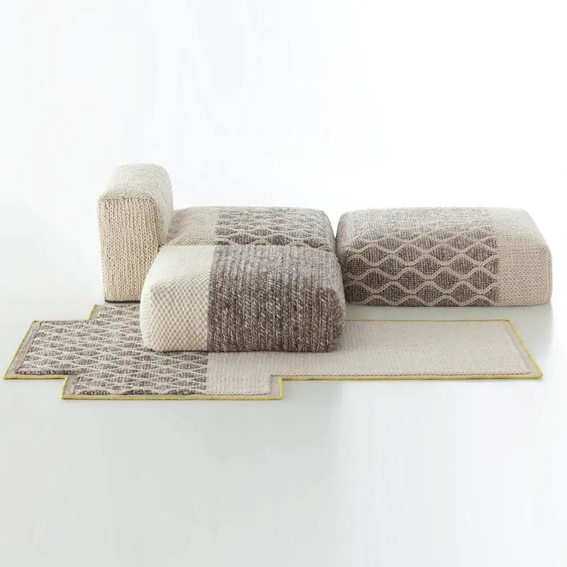 Mangas Space Square Plait Pouf
