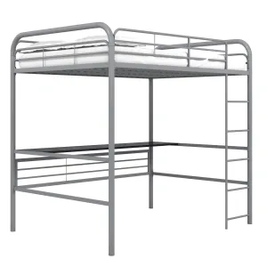 Shawn Metal Loft Bed with Desk