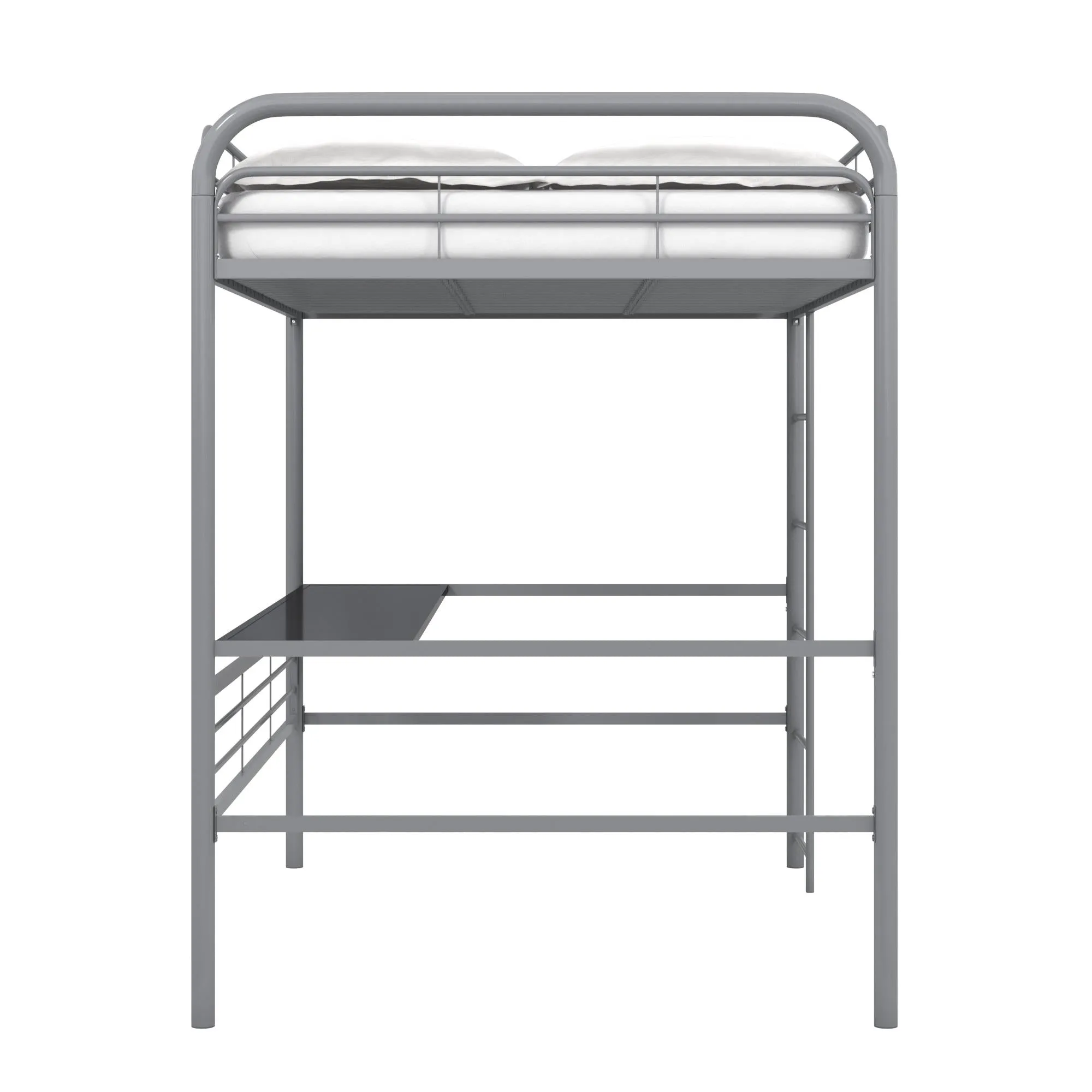 Shawn Metal Loft Bed with Desk