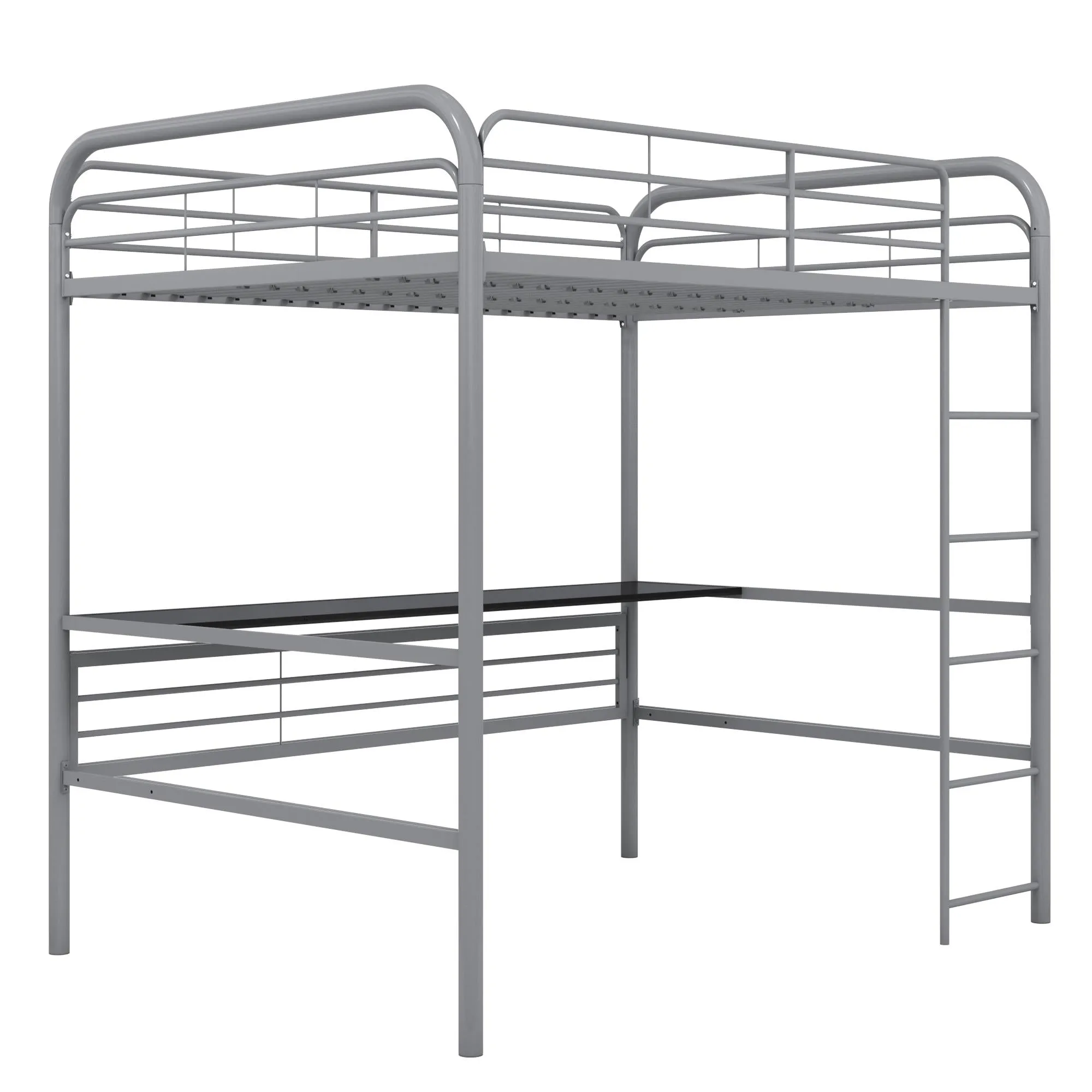 Shawn Metal Loft Bed with Desk