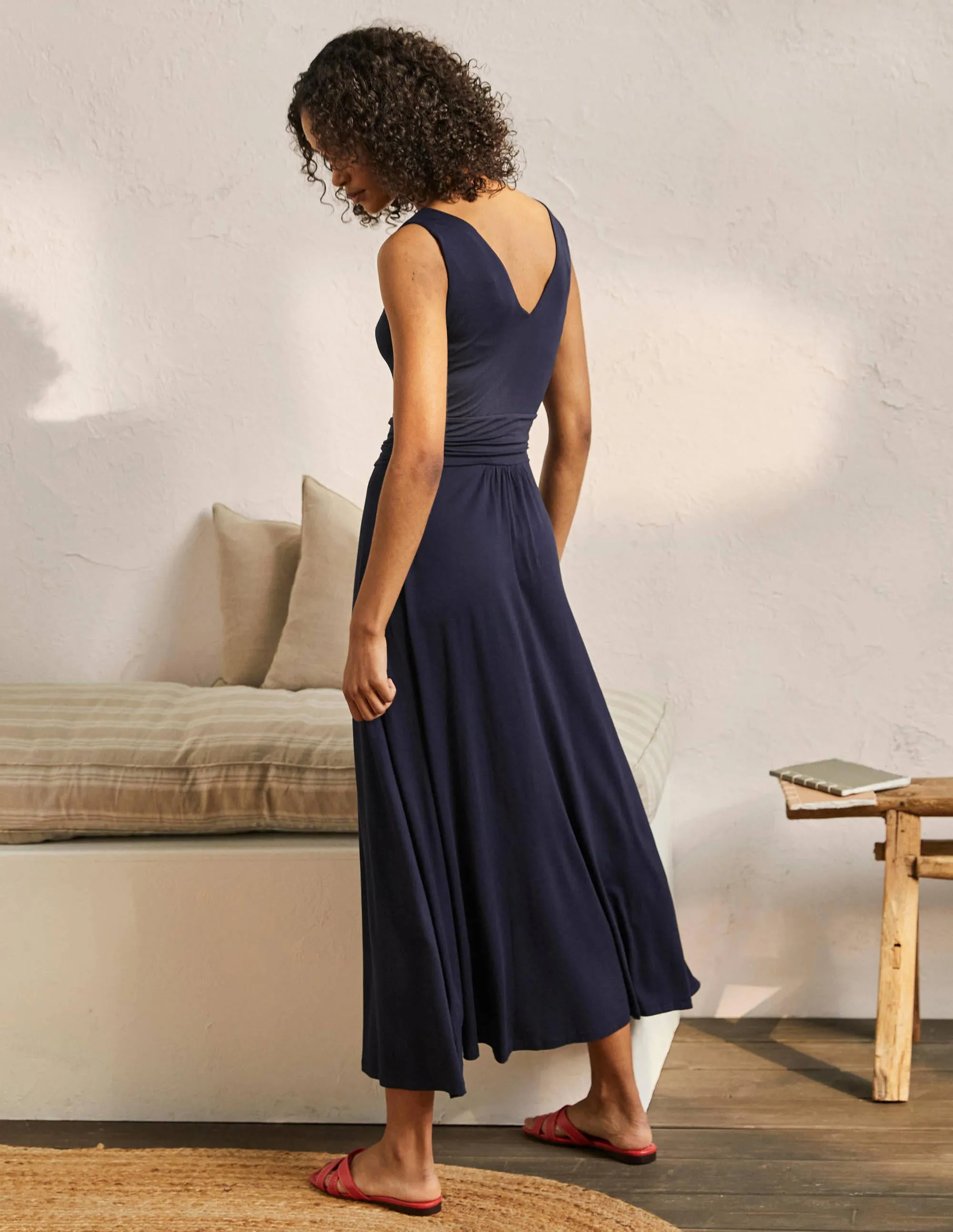 Sienna Jersey Maxi Dress-Navy