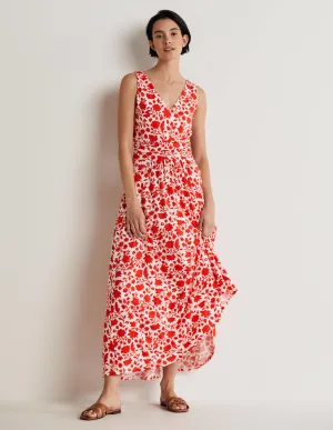 Sienna Jersey Maxi Dress-Papaya, Botanic Silhouette