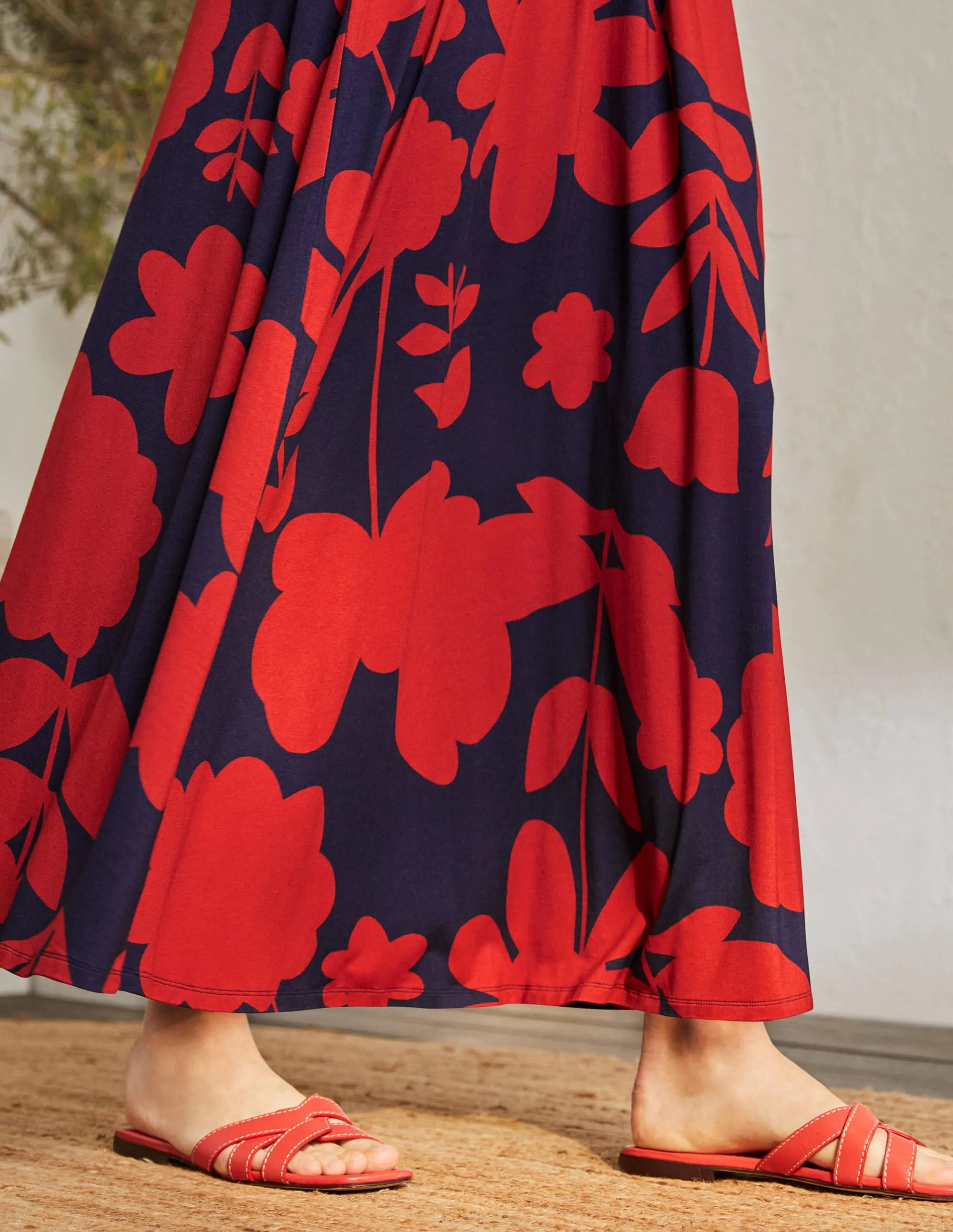 Sienna Jersey Maxi Dress-Winterberry, Flora Bloom