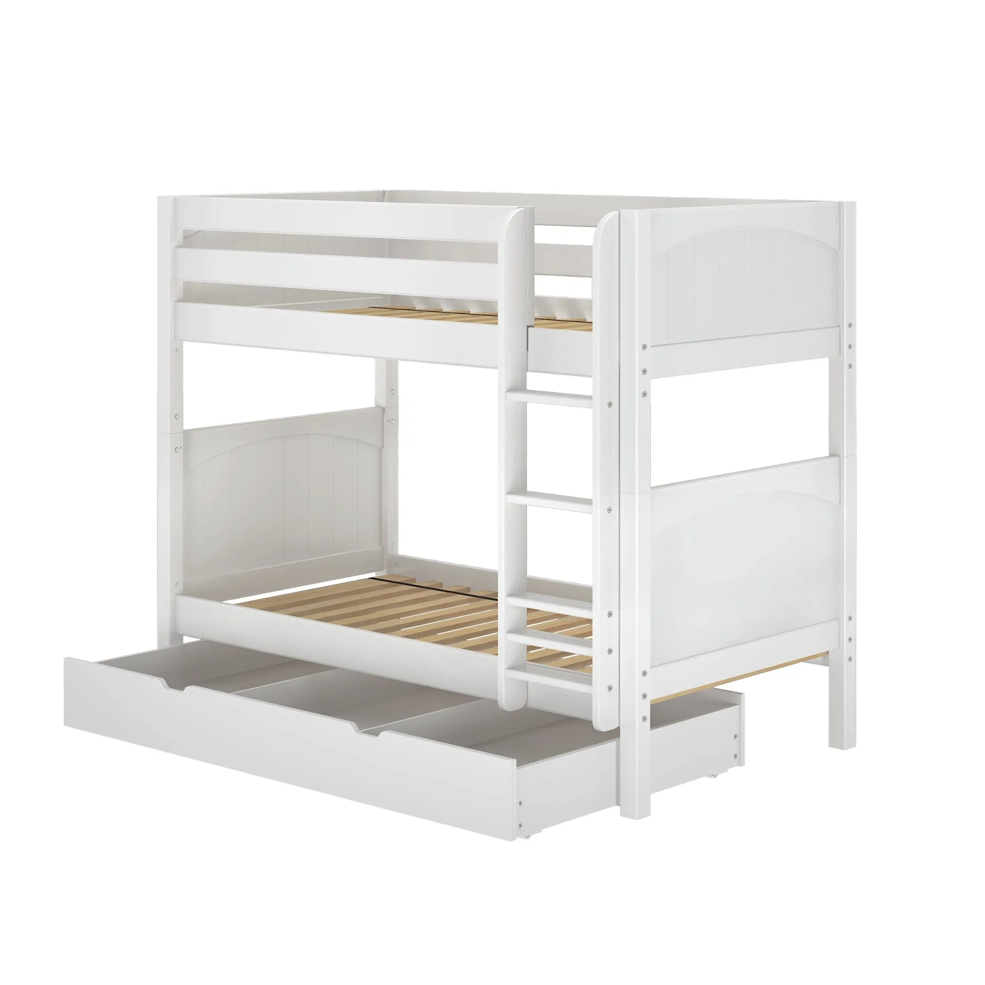 Twin Medium Bunk Bed with Trundle Drawer