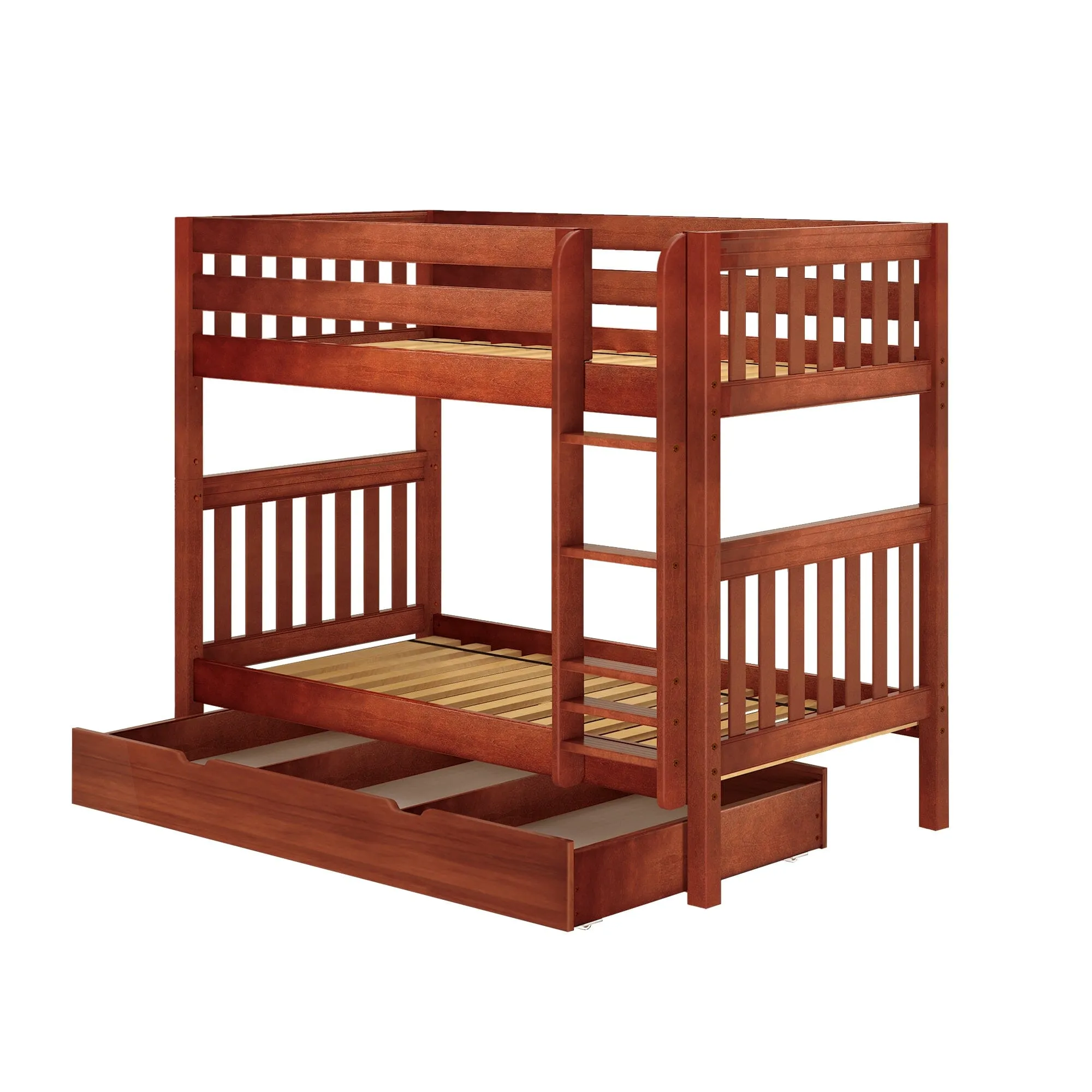 Twin Medium Bunk Bed with Trundle Drawer