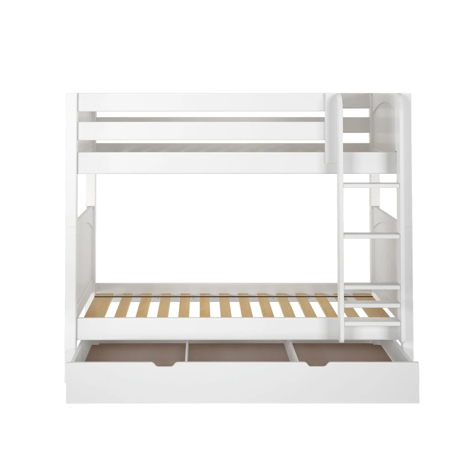 Twin Medium Bunk Bed with Trundle Drawer