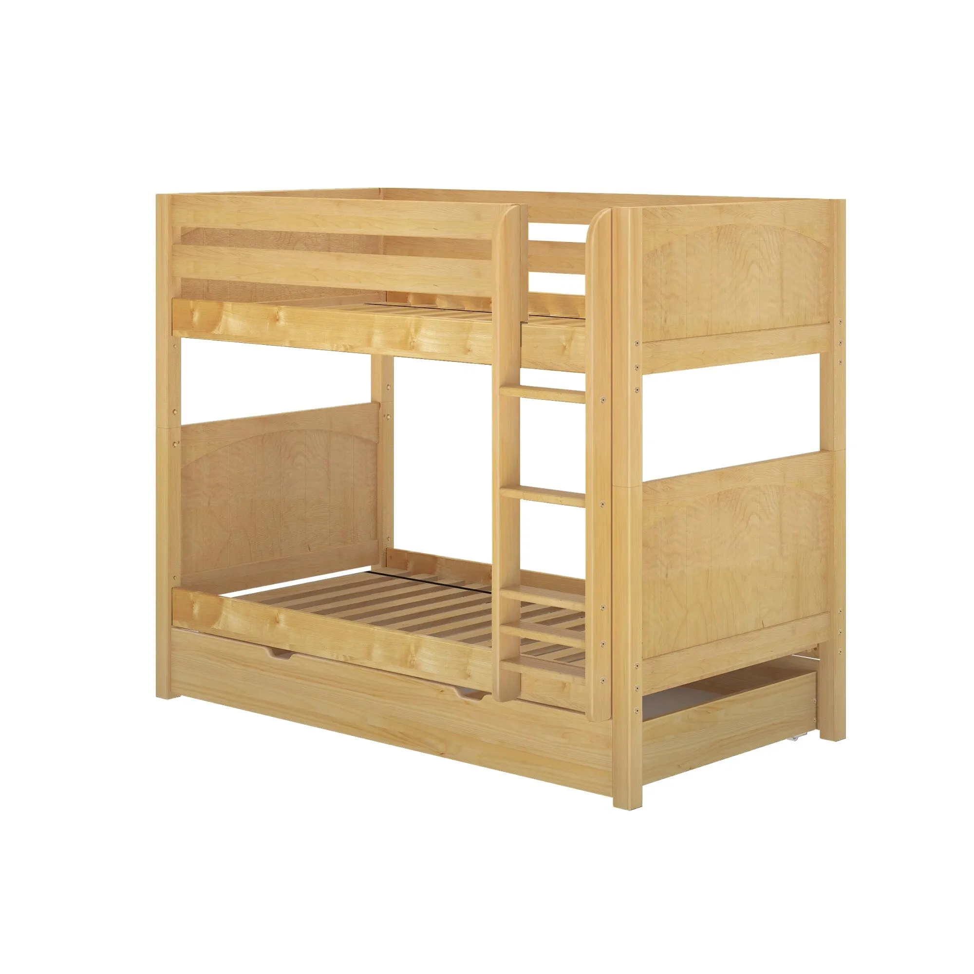 Twin Medium Bunk Bed with Trundle Drawer