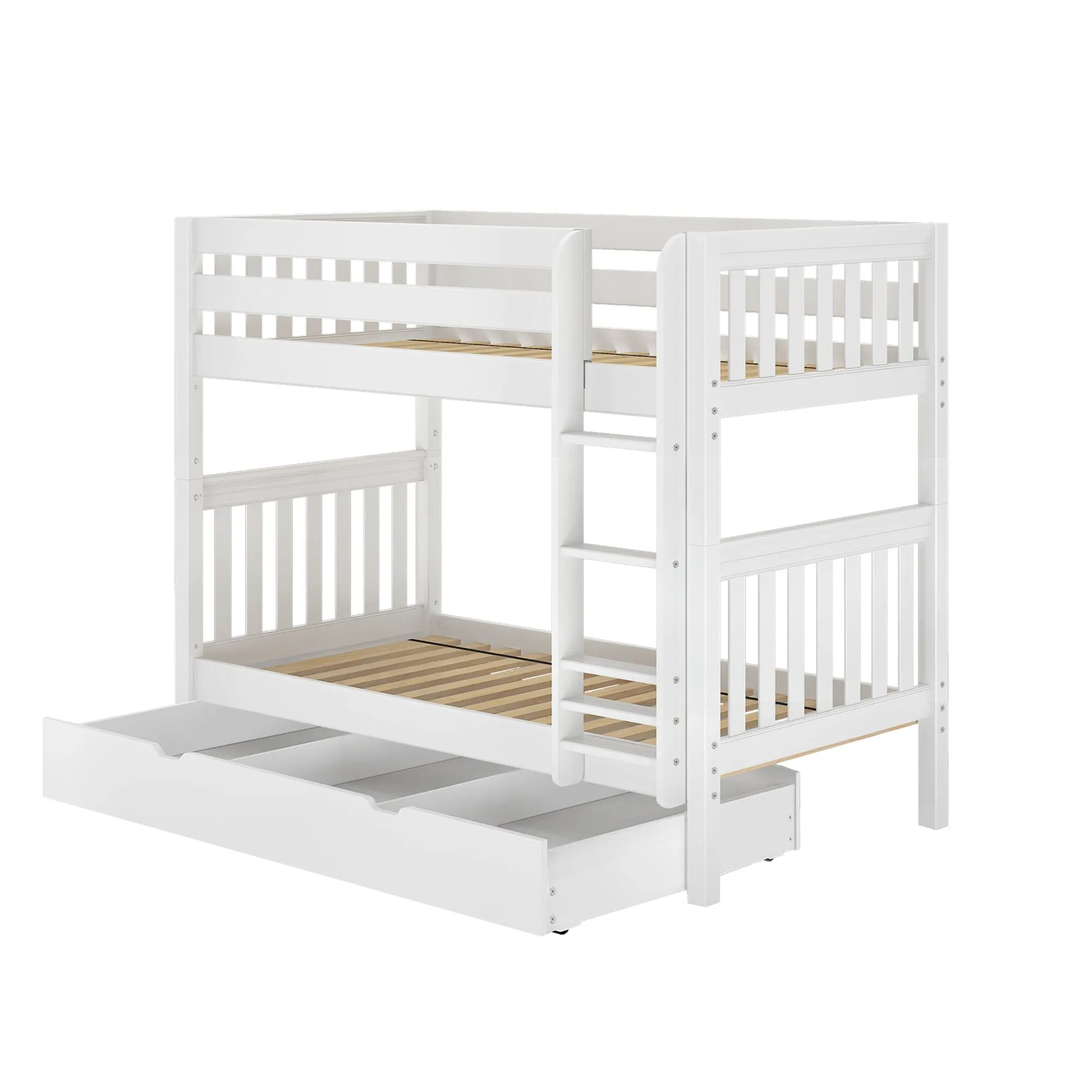Twin Medium Bunk Bed with Trundle Drawer
