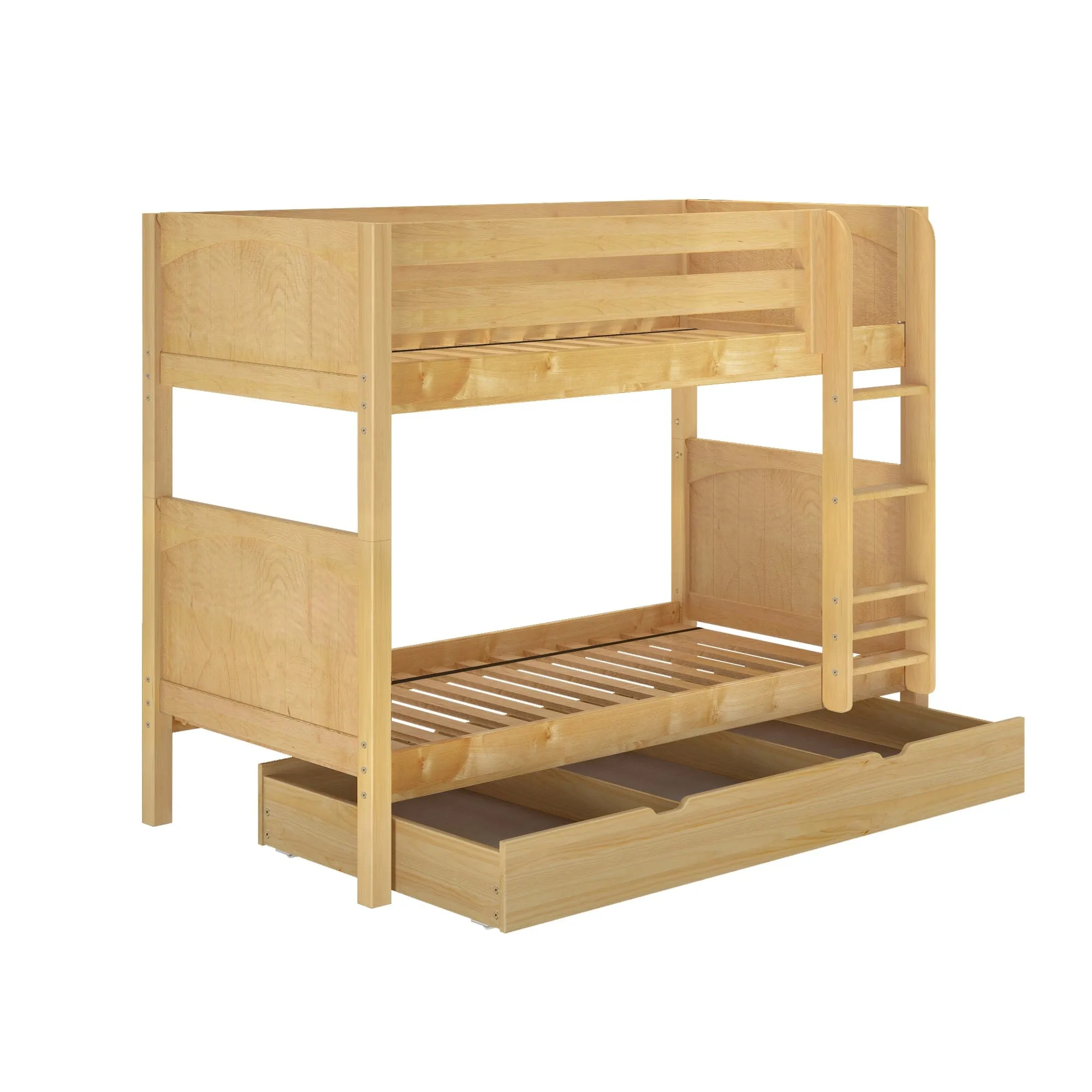 Twin Medium Bunk Bed with Trundle Drawer