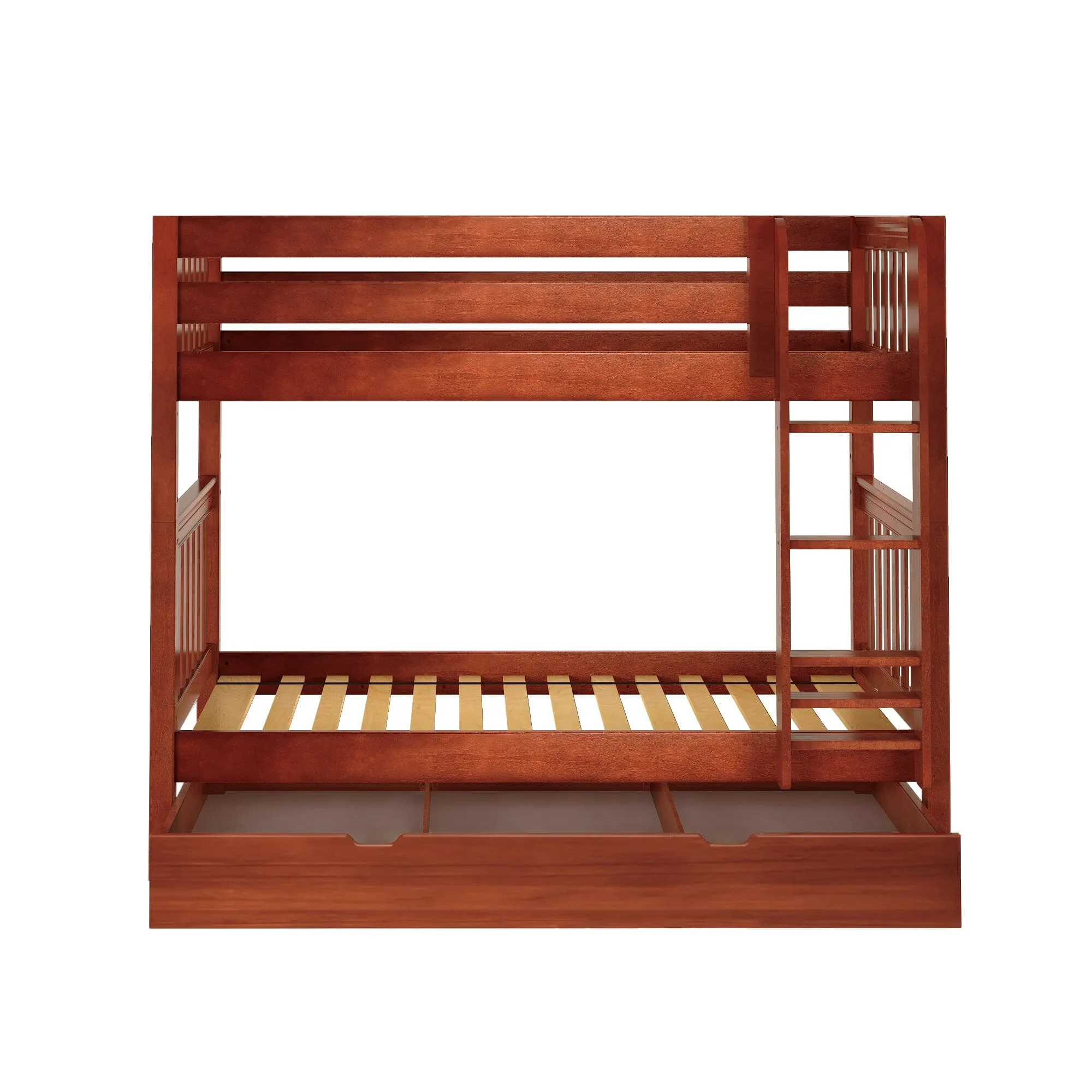 Twin Medium Bunk Bed with Trundle Drawer