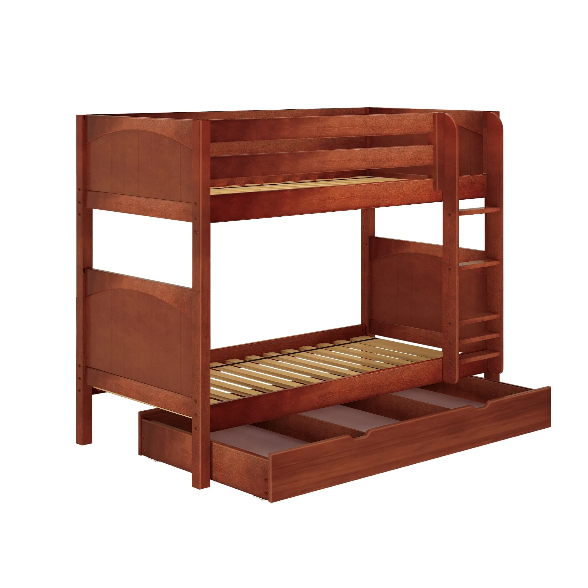 Twin Medium Bunk Bed with Trundle Drawer