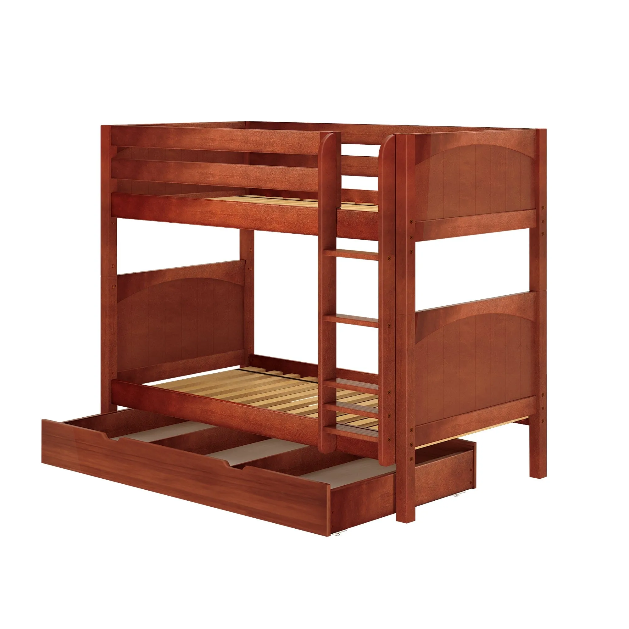 Twin Medium Bunk Bed with Trundle Drawer