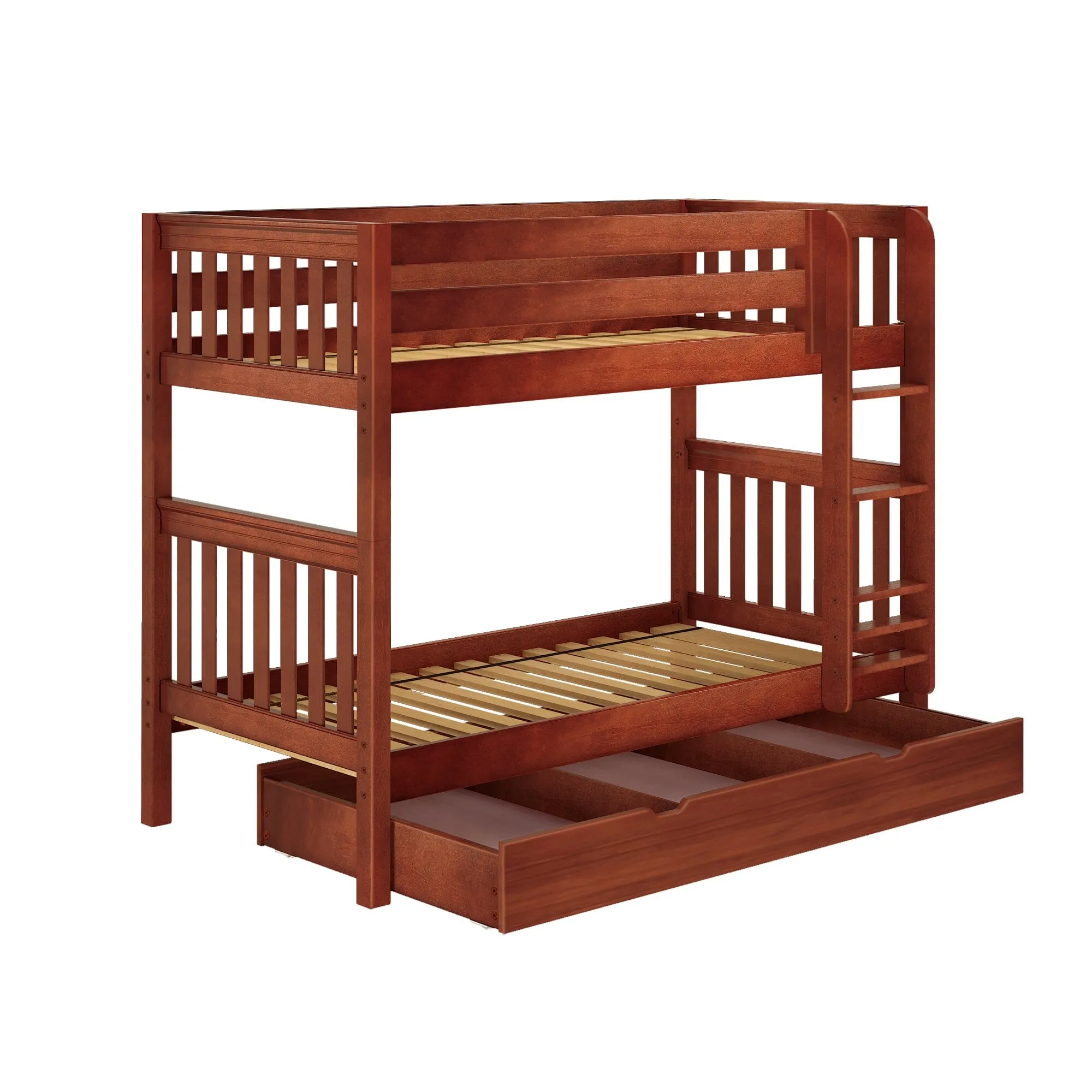 Twin Medium Bunk Bed with Trundle Drawer