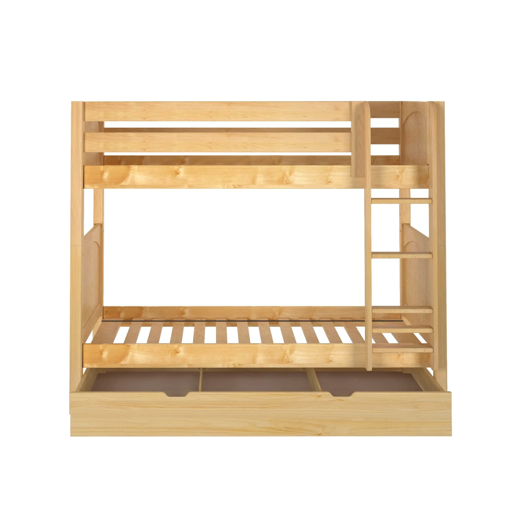 Twin Medium Bunk Bed with Trundle Drawer